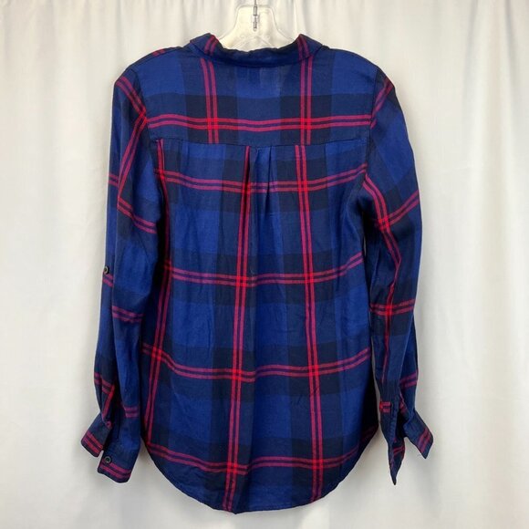 Alya TP9026 Womens Multicolor Collared Long Sleeve Button Up Shirt Size Small - Picture 2 of 10